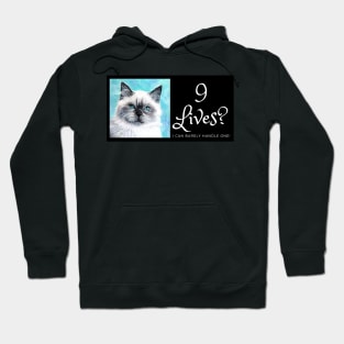 Nine lives? I can barely handle one! Funny Hoodie